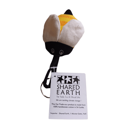 Keyring Bee with Cotton Fabric - Shared Earth - Keychains - Shared Earth