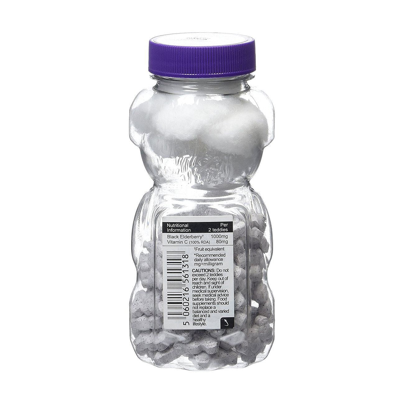 Kids Black Elderberry 60 Chewable Teddies - Sambucol - Food Supplement - Eco Natural Products