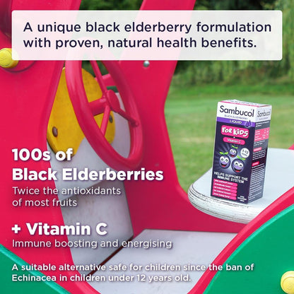 Kids Black Elderberry Liquid 120ml - Sambucol - Food Supplement - Eco Natural Products