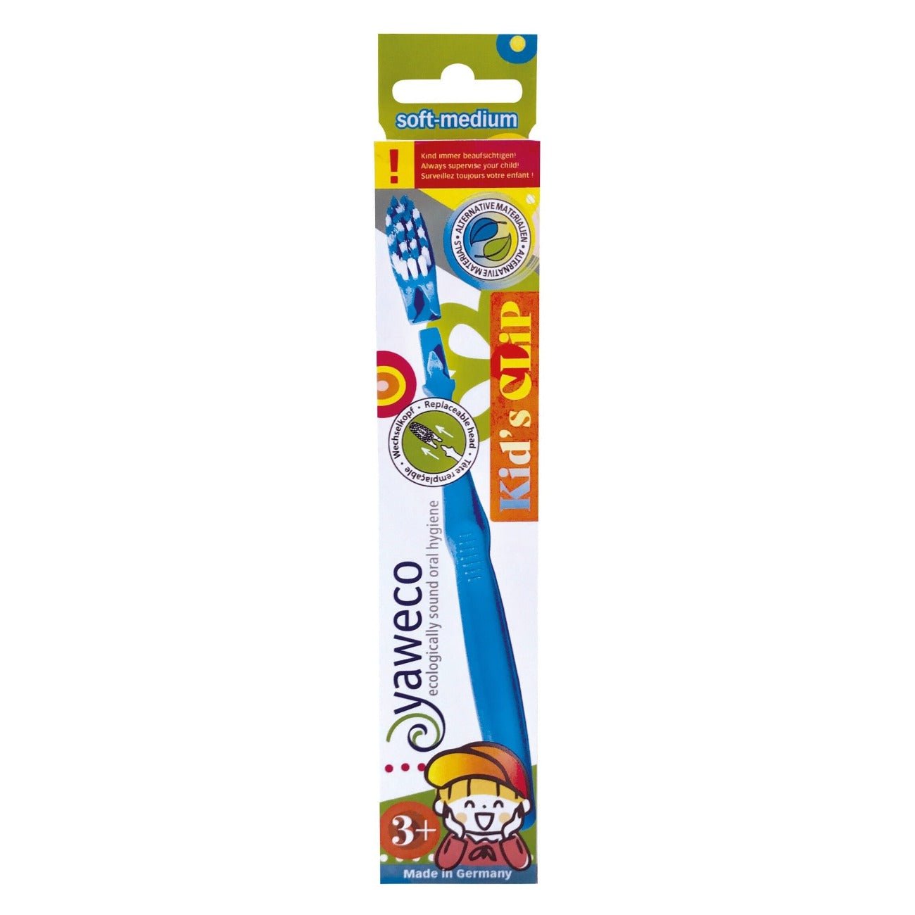 KidÂ´s Clip Toothbrush Nylon Assorted Colours - Yaweco - Toothbrush children - Eco Natural Products