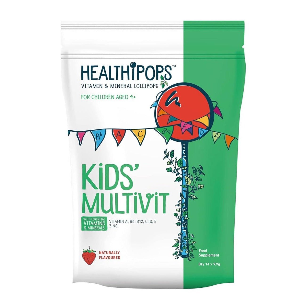Kids Multivit 14 Lollipops - Healthipops - Sweets - Eco Natural Products