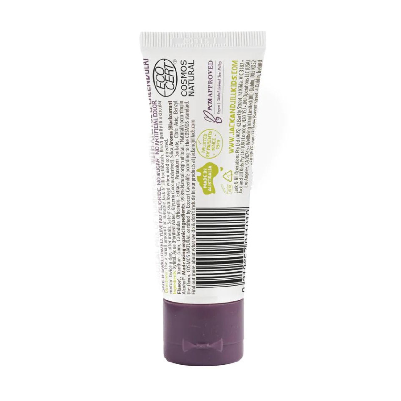 Kids Toothpaste Blackcurrant 50g - Eco Natural Products - Jack N' Jill - Toothpaste