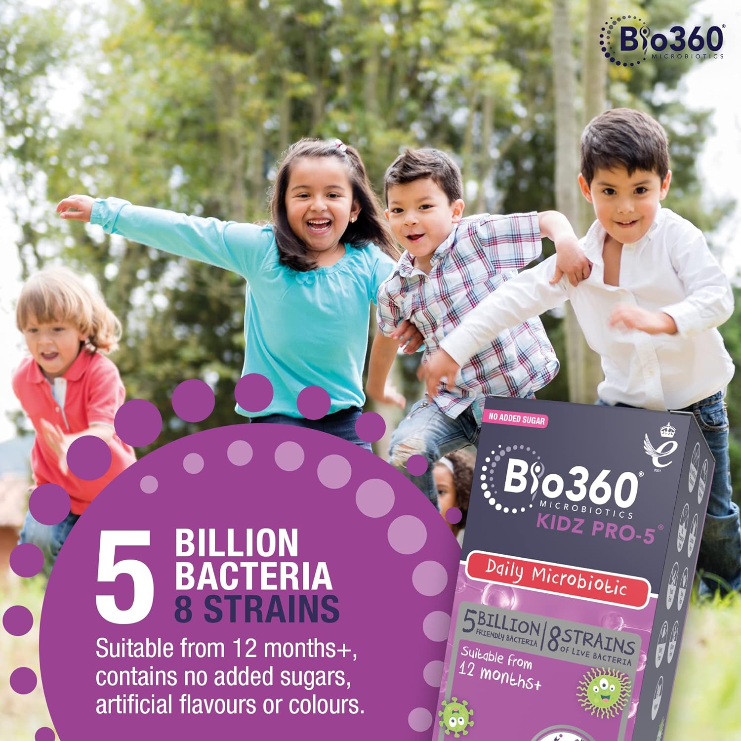 Kidz Pro - 5 Daily Microbiotic (1 - 12 Years) 90g - Eco Natural Products - Natures Aid - Vitamins & Supplements