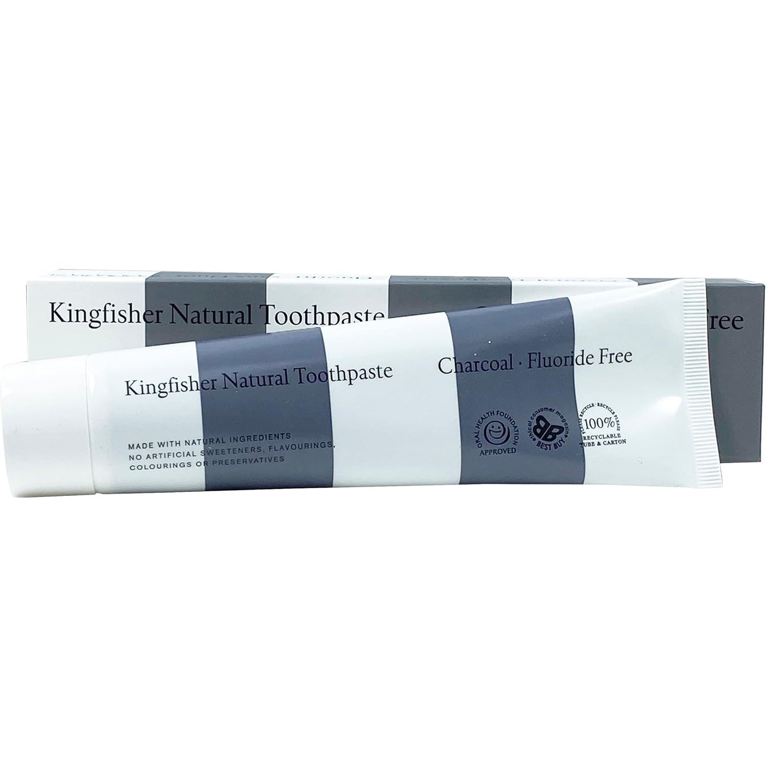 Kingfisher Natural Charcoal Toothpaste 100ml - Kingfisher - Toothpaste - Eco Natural Products