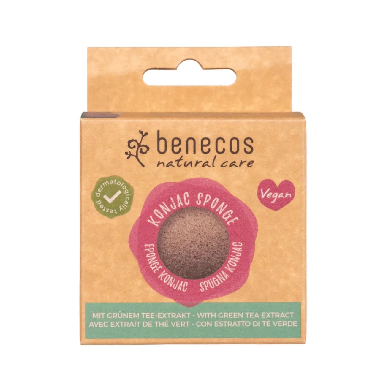 Konjac Sponge Green Tea - Eco Natural Products - Benecos - Konjac Sponge