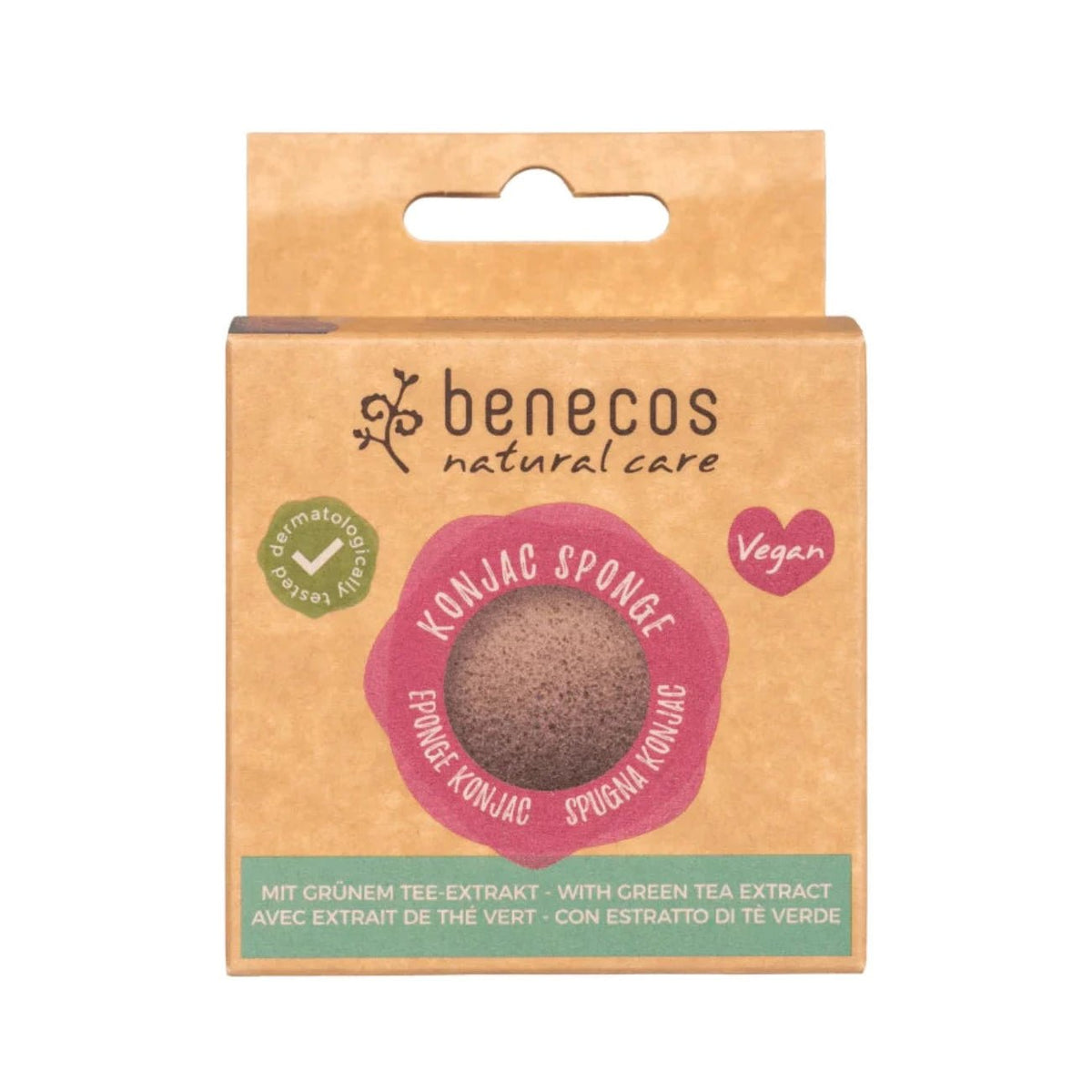 Konjac Sponge Green Tea - Benecos - Konjac Sponge - Eco Natural Products