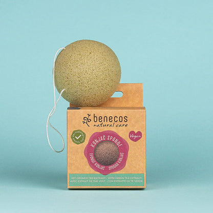 Konjac Sponge Green Tea - Benecos - Konjac Sponge - Eco Natural Products