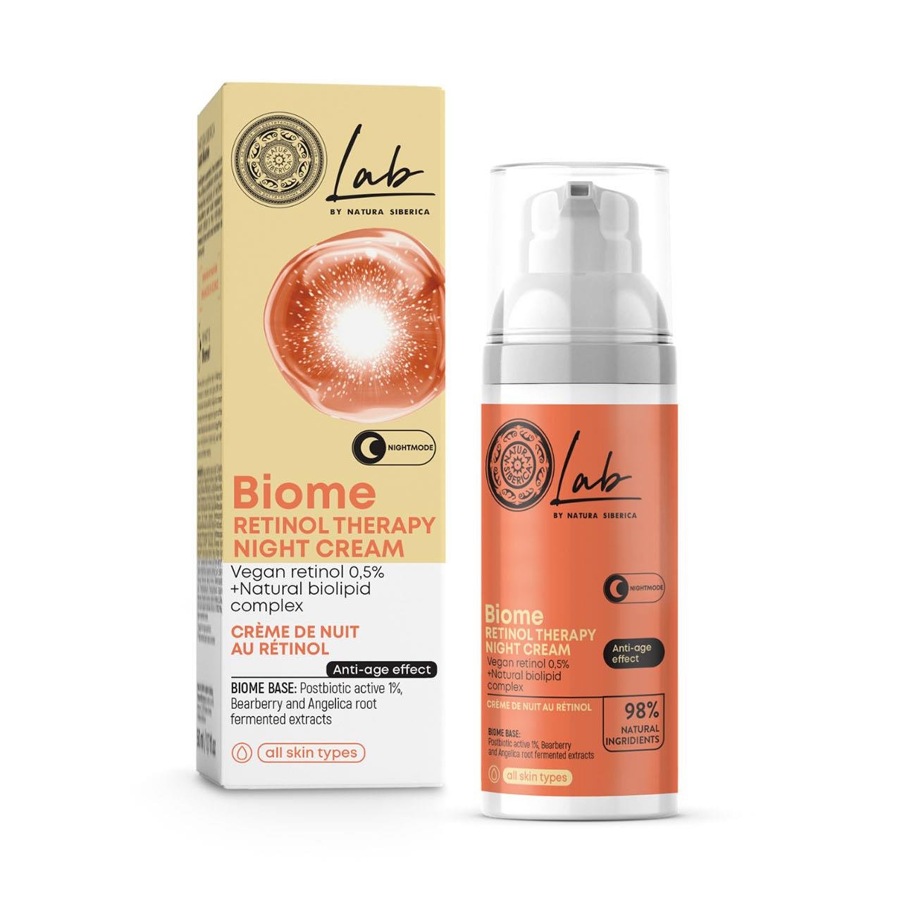 Lab Biome Night Face Cream Retinol Therapy 50ml - Natura Siberica - Natura Siberica