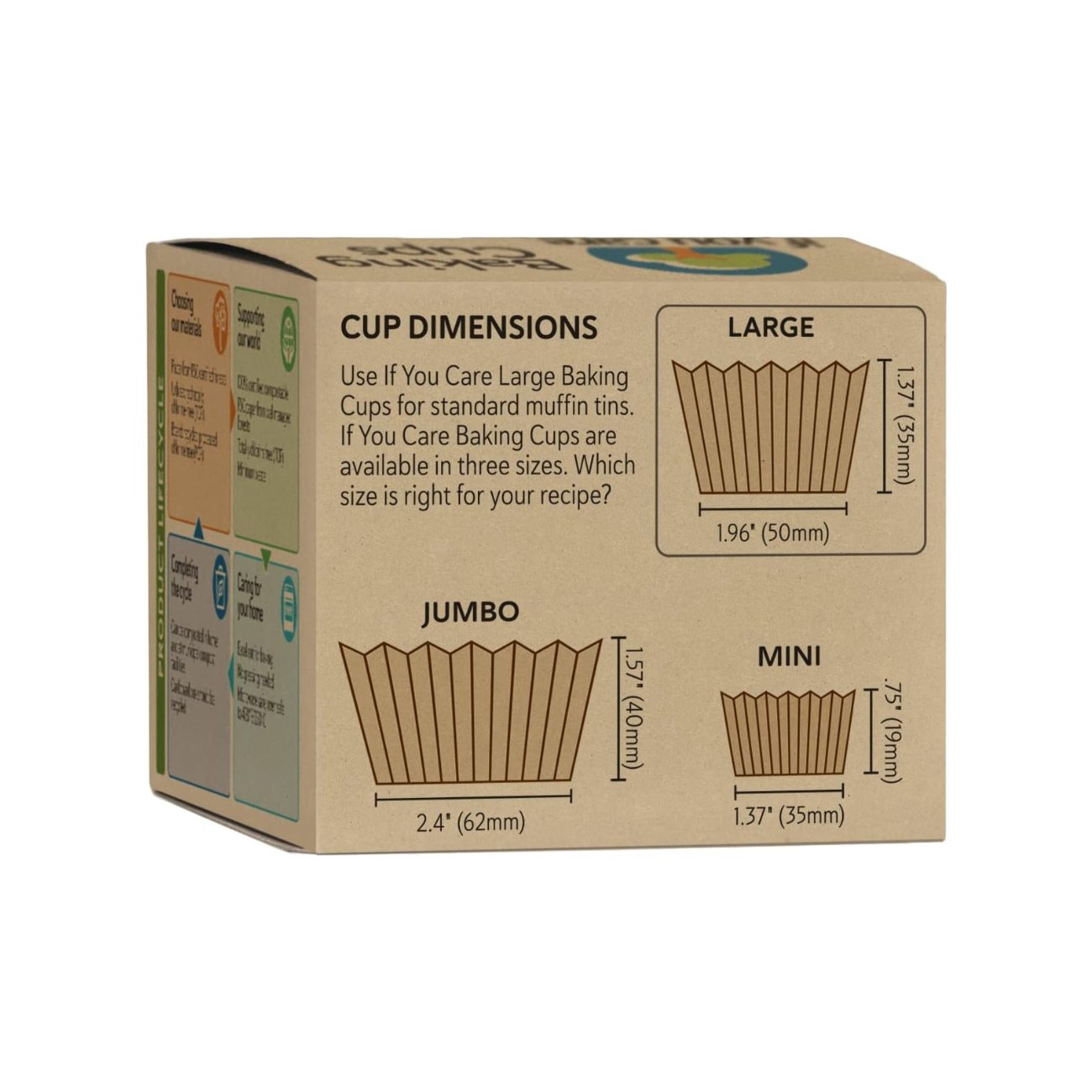 Large Baking Cups 60 cups - Eco Natural Products - If You Care - Household Paper Products