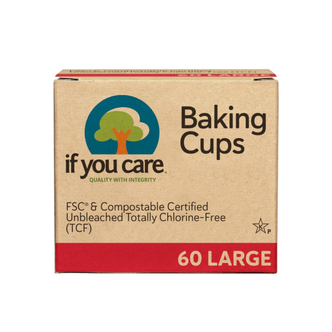 Large Baking Cups 60 cups - Eco Natural Products - If You Care - Household Paper Products