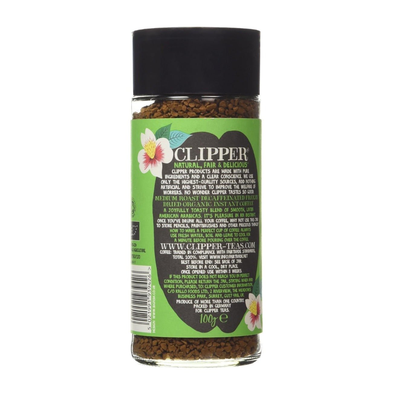 Latin American Arabica Decaf Instant Coffee 100g - Clipper - Decaf Instant Coffee - Eco Natural Products