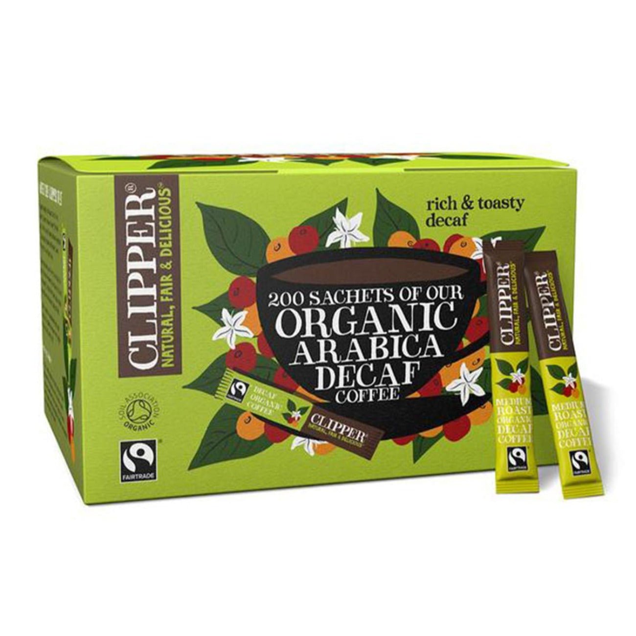 Latin American Arabica Decaf Instant Coffee 200 Sticks - Clipper - Decaf Instant Coffee - Eco Natural Products