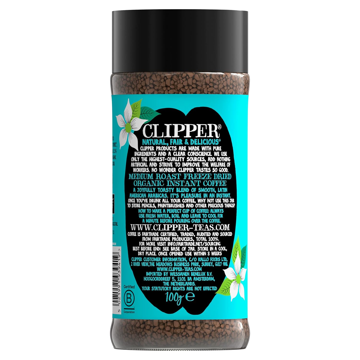 Latin American Arabica Instant Coffee 100g - Clipper - Instant Coffee - Eco Natural Products