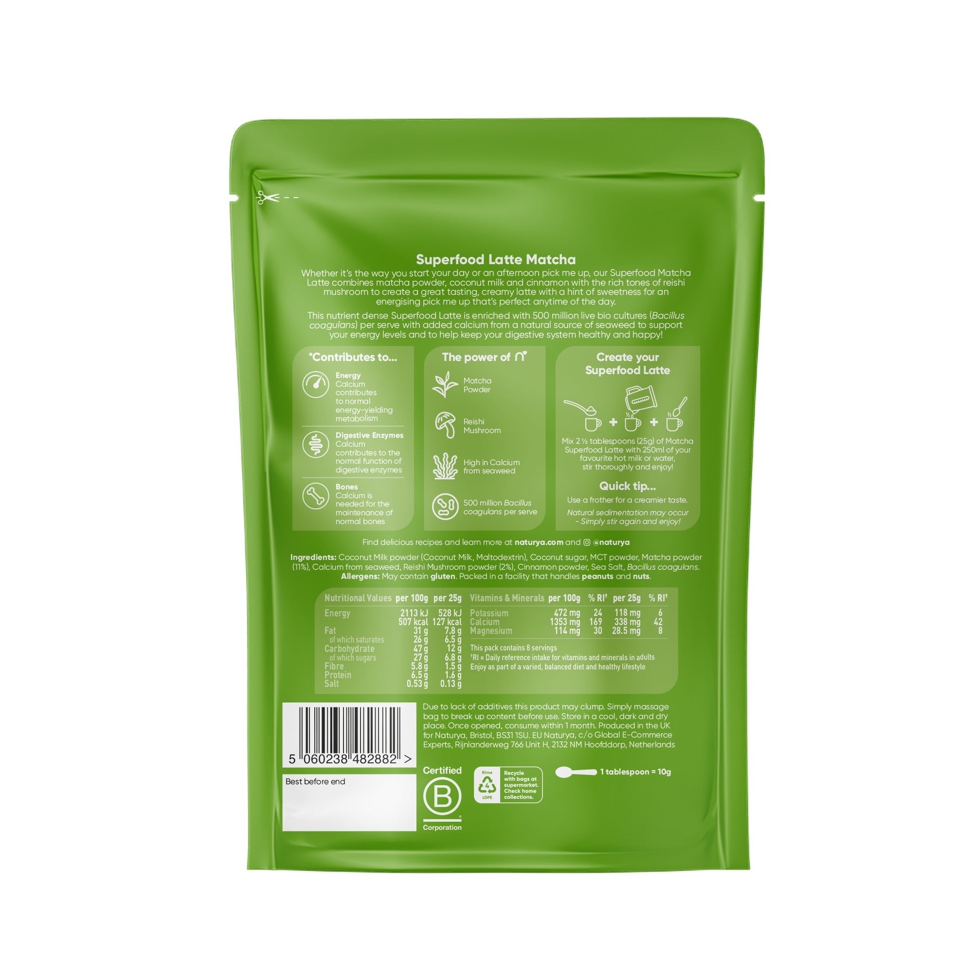 Latte Matcha 200g - Eco Natural Products - Naturya - Matcha