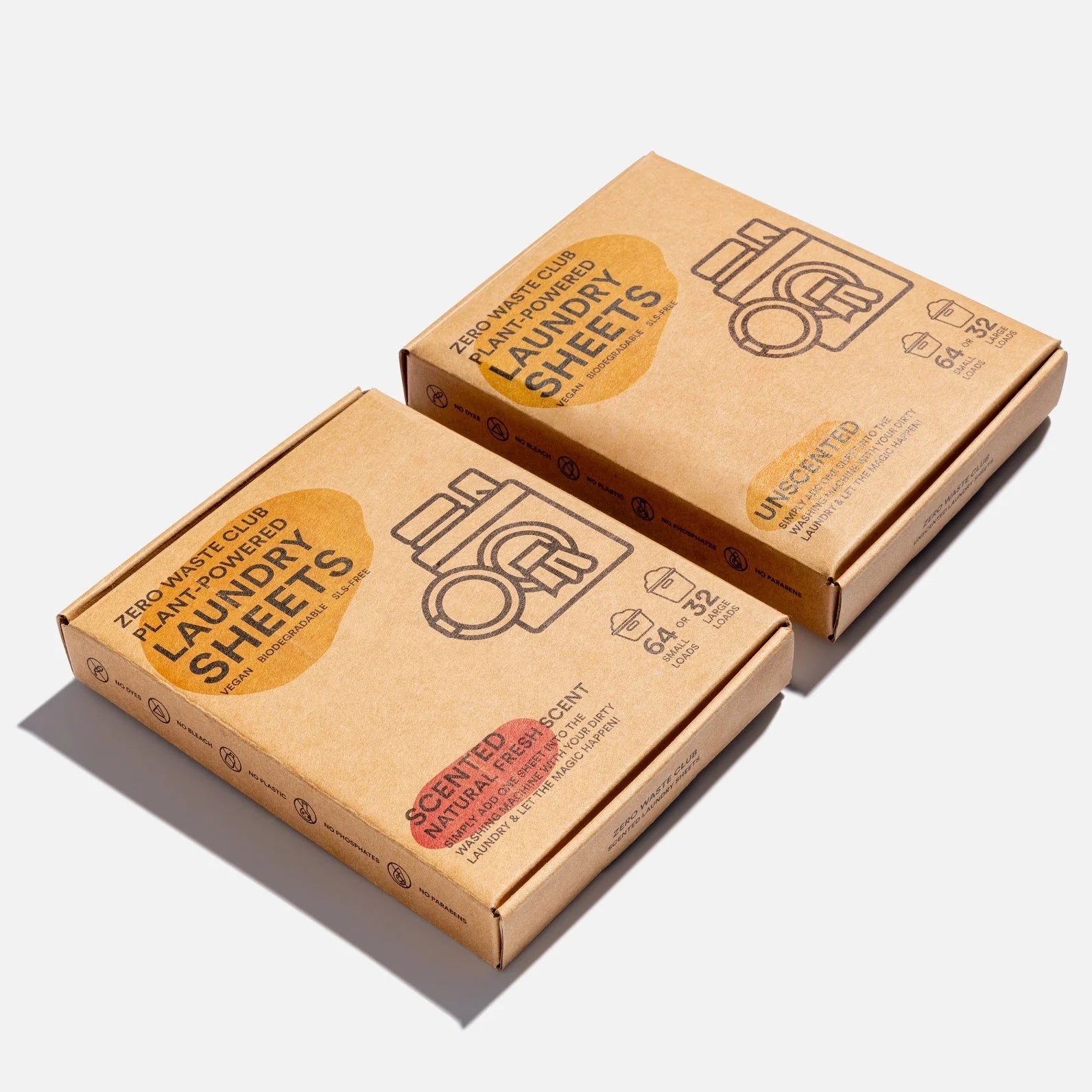 Laundry Detergent Sheets - Pack of 64 (Plastic Free): Naturally Scented - 64 Sheets - Zero Waste Club - Eco Natural Products