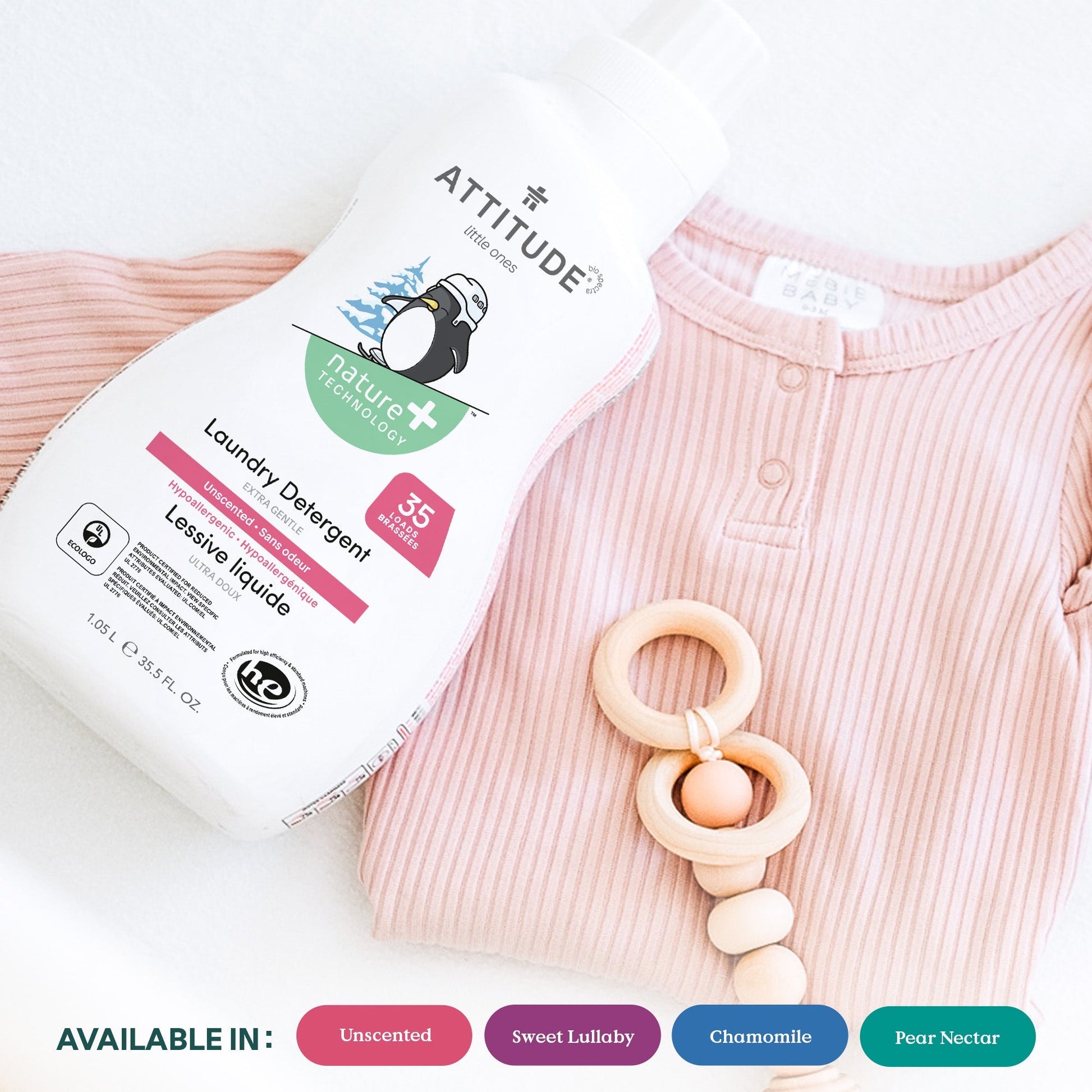 Laundry Liquid Baby 35 Loads 1050ml - Attitude - Laundry Detergent - Eco Natural Products