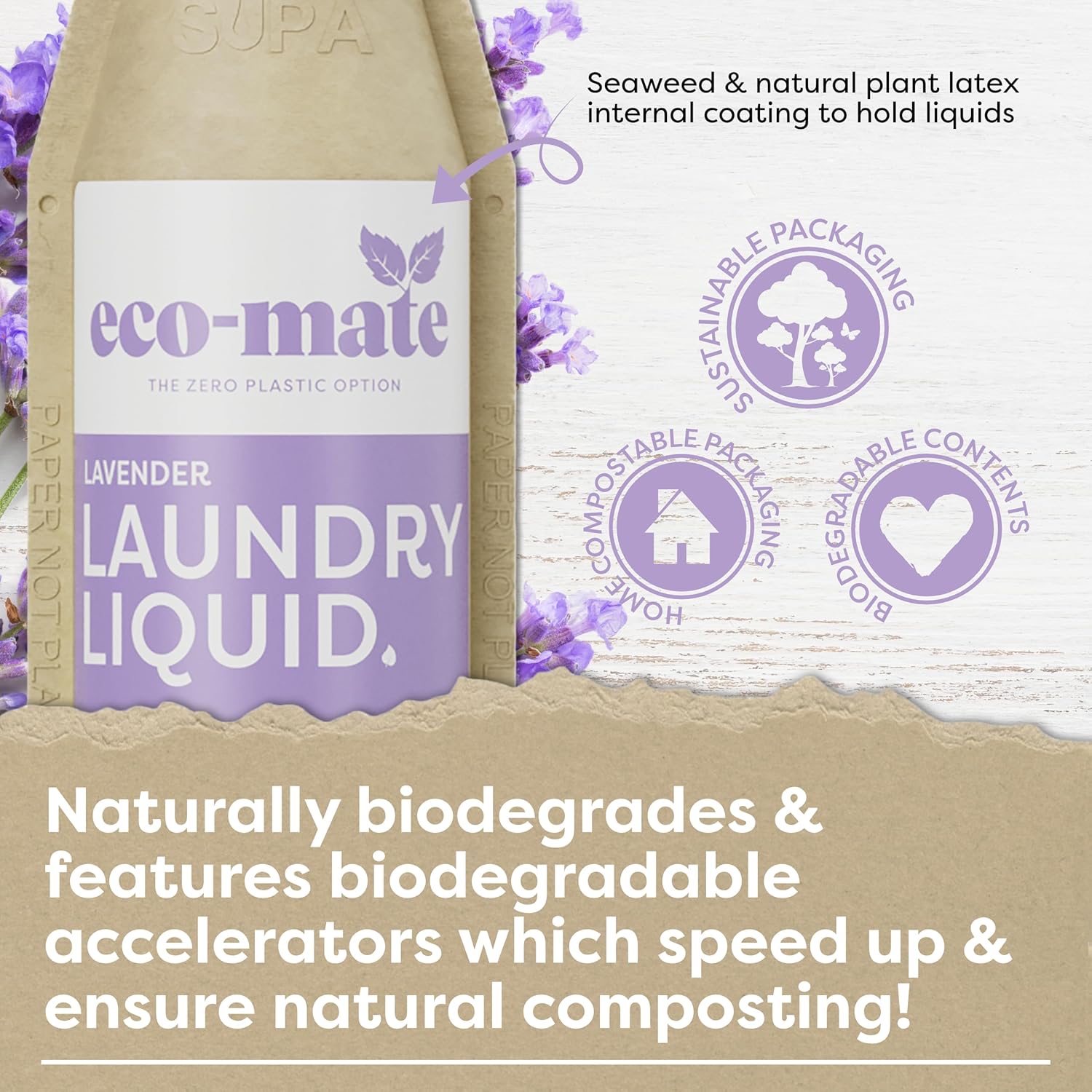 Laundry Liquid Lavender 500ml - Eco - Mate - Laundry Liquid - Eco Natural Products