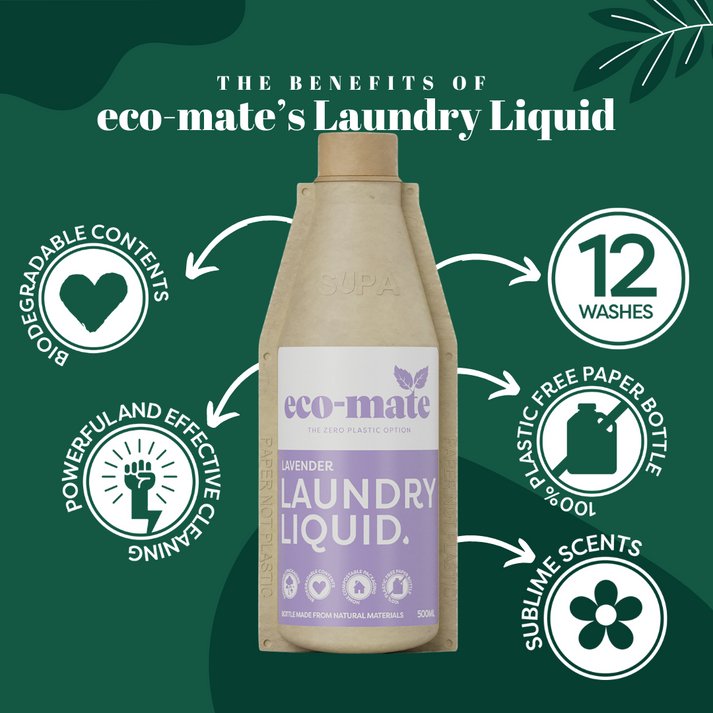 Laundry Liquid Lavender 500ml - Eco - Mate - Laundry Liquid - Eco Natural Products