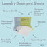 Laundry Sheet Detergent Fragrance Free - Simple Living Eco - Laundry Detergent - Eco Natural Products