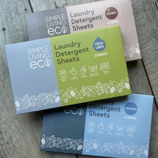 Laundry Sheet Detergent Fragrance Free - Simple Living Eco - Laundry Detergent - Eco Natural Products