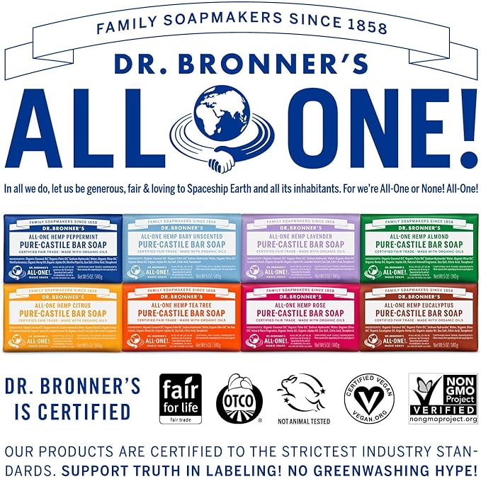 Lavender Pure - Castile Bar Soap 140g - Dr. Bronner - Bar Soap - Eco Natural Products