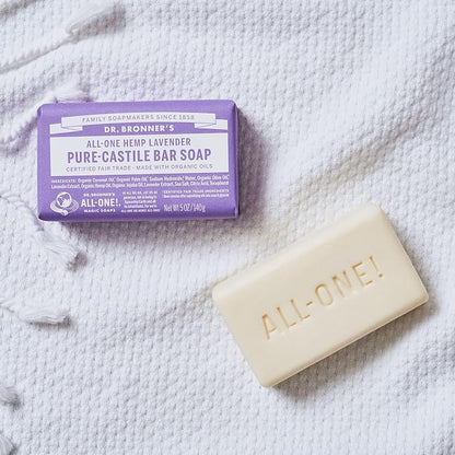Lavender Pure - Castile Bar Soap 140g - Dr. Bronner - Bar Soap - Eco Natural Products