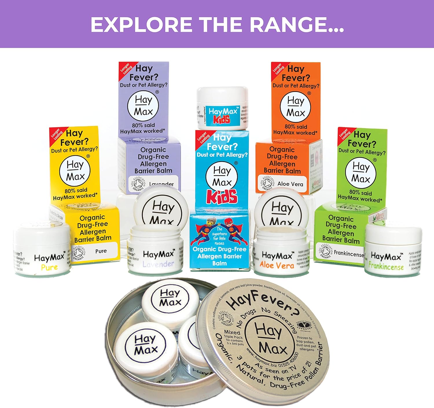 Lavender Allergen Barrier Balm 5ml - HayMax - Barrier Balm - Eco Natural Products