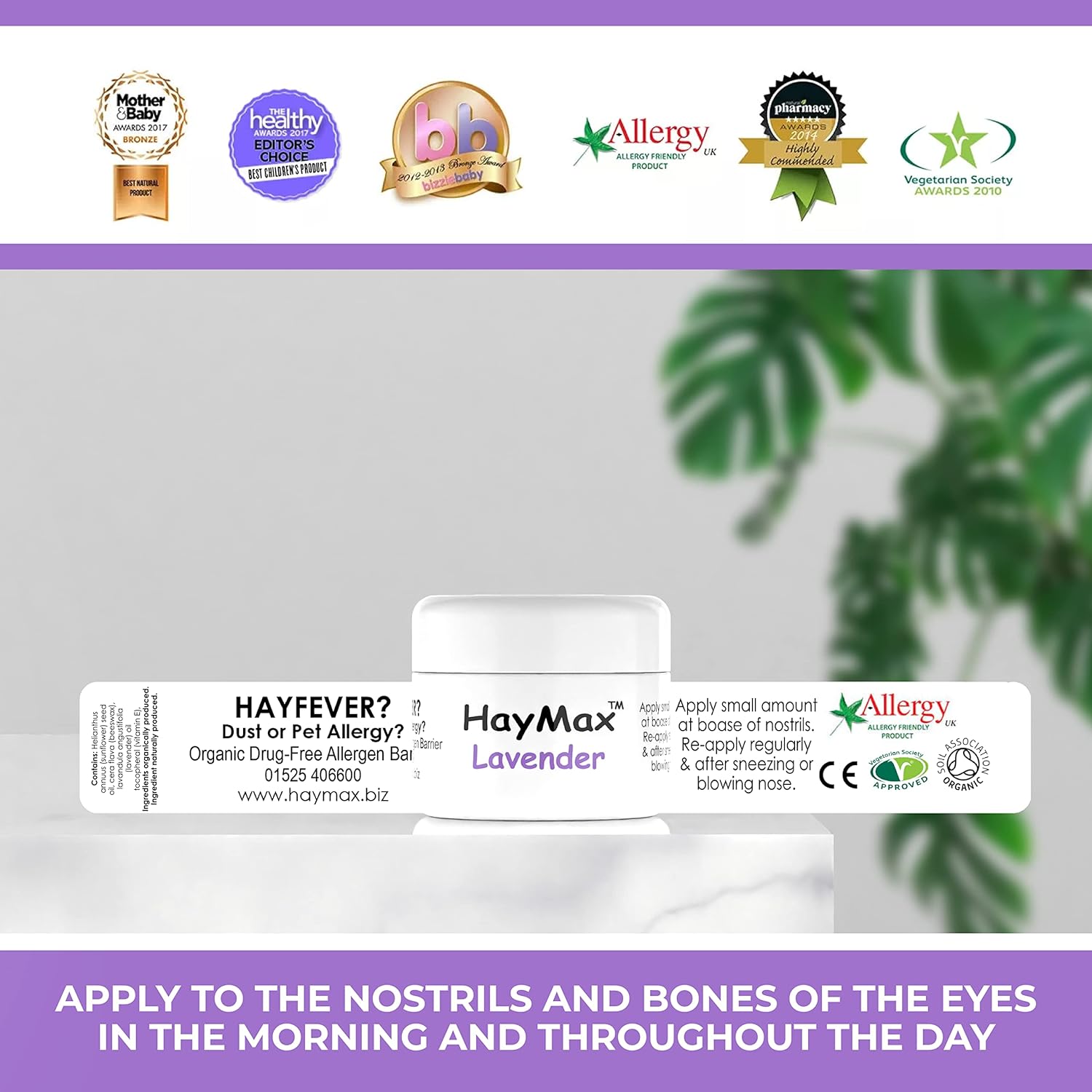 Lavender Allergen Barrier Balm 5ml - HayMax - Barrier Balm - Eco Natural Products