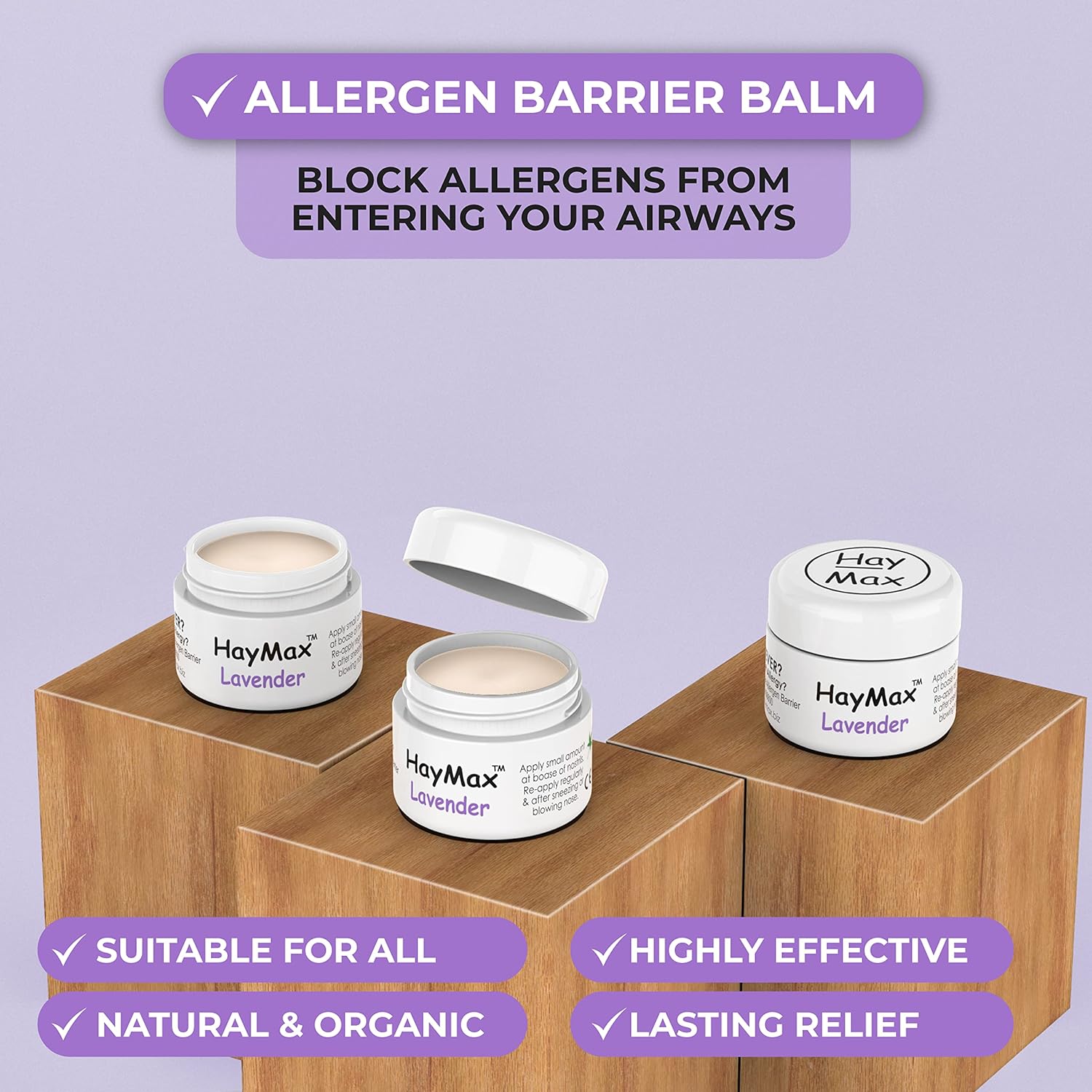 Lavender Allergen Barrier Balm 5ml - HayMax - Barrier Balm - Eco Natural Products