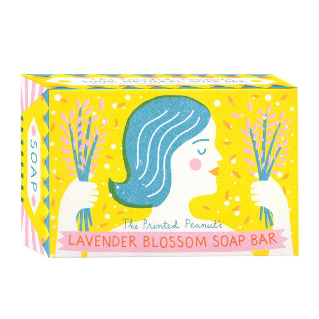 Lavender Blossom Handmade Bath Soap Bar 95g - Eco Natural Products - The Printed Peanut - Soap bar