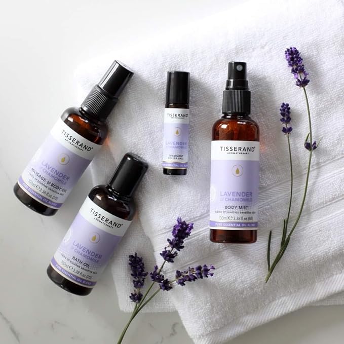 Lavender & Chamomile Massage and Body Oil 100ml - Eco Natural Products - Tisserand - Massage And Body Oil