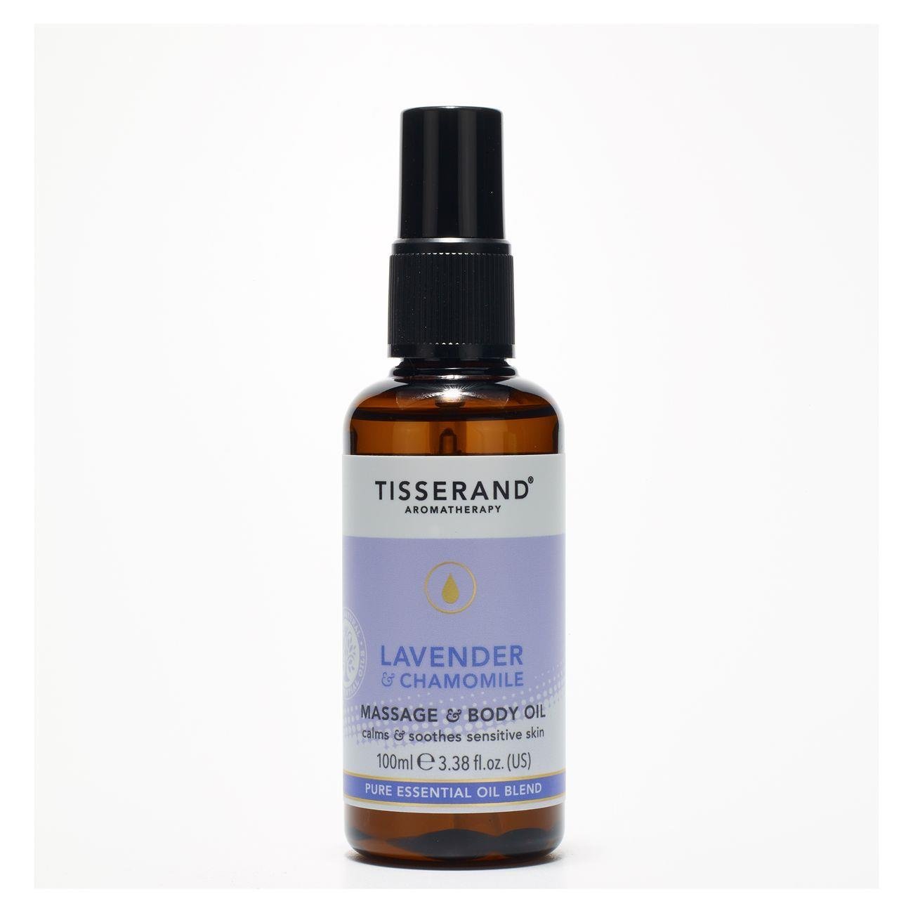 Lavender & Chamomile Massage and Body Oil 100ml - Eco Natural Products - Tisserand - Massage And Body Oil