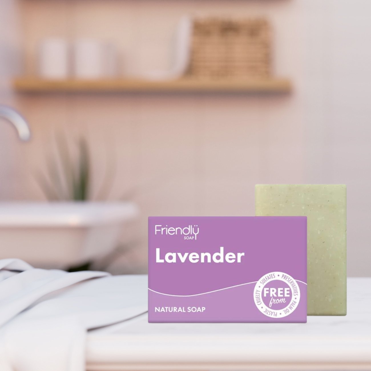 Lavender Essential Oil Soap 95g - Friendly Soap - Bar Soap - Eco Natural Products