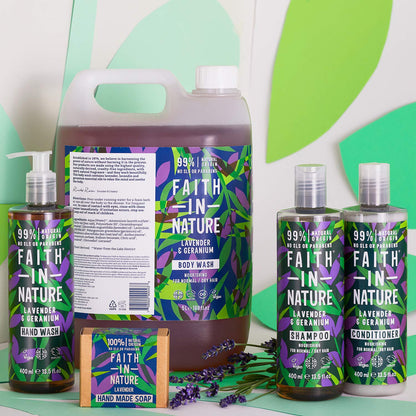 Lavender & Geranium Body Wash 400ml - Faith in Nature - Body Wash - Eco Natural Products