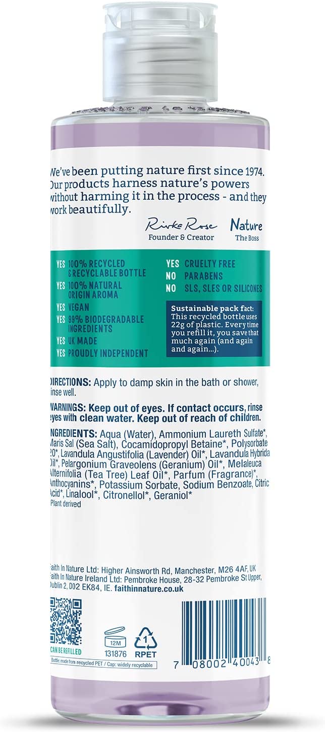 Lavender & Geranium Body Wash 400ml - Faith in Nature - Body Wash - Eco Natural Products