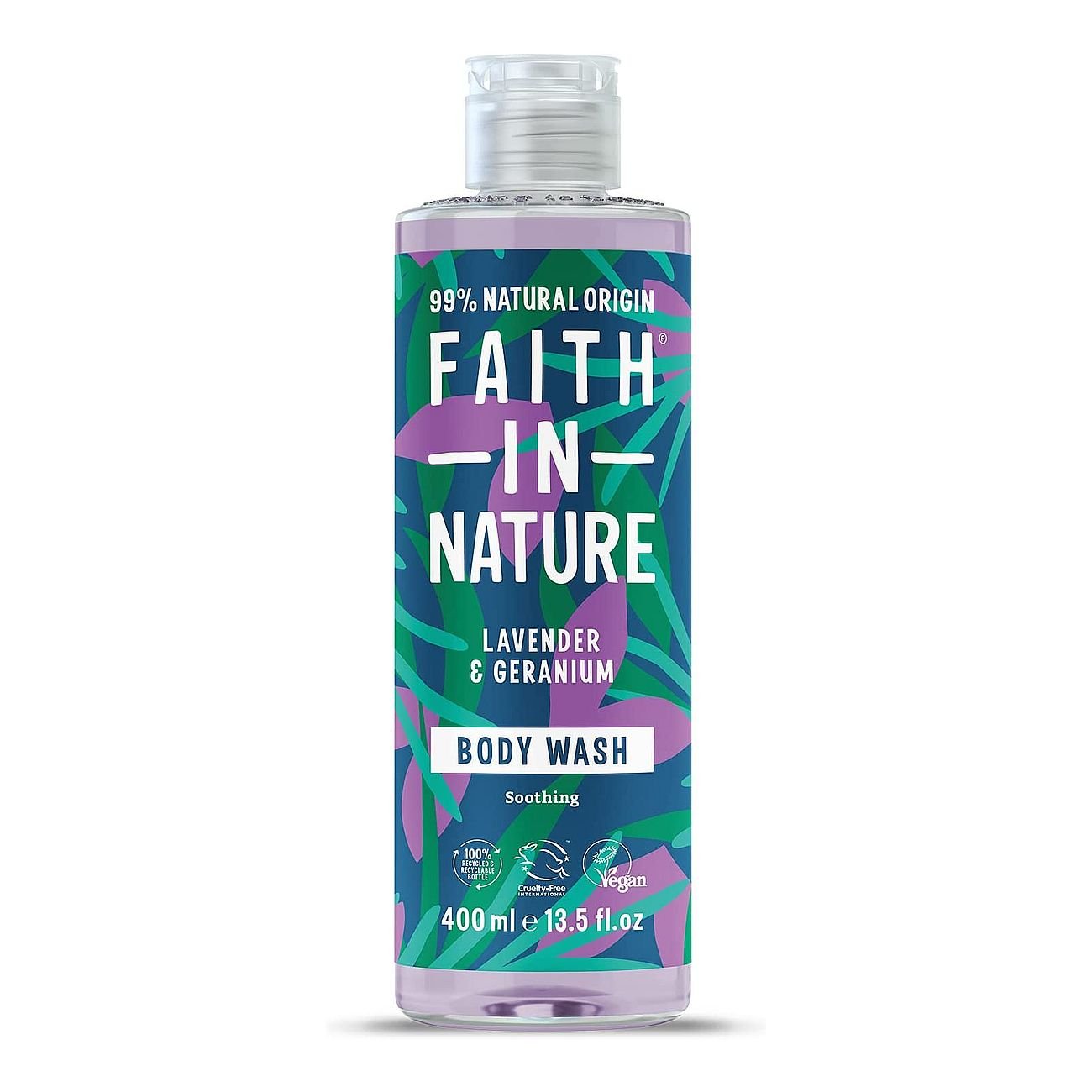 Lavender & Geranium Body Wash 400ml - Faith in Nature - Body Wash - Eco Natural Products