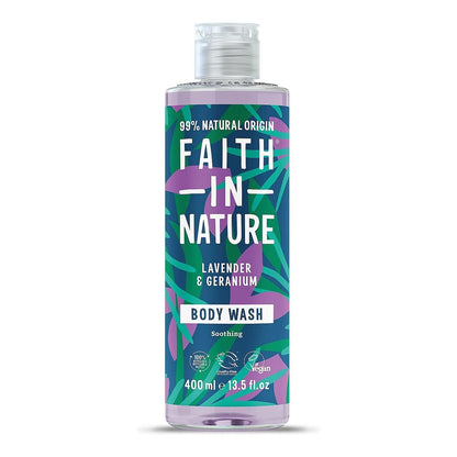 Lavender & Geranium Body Wash 400ml - Faith in Nature - Body Wash - Eco Natural Products