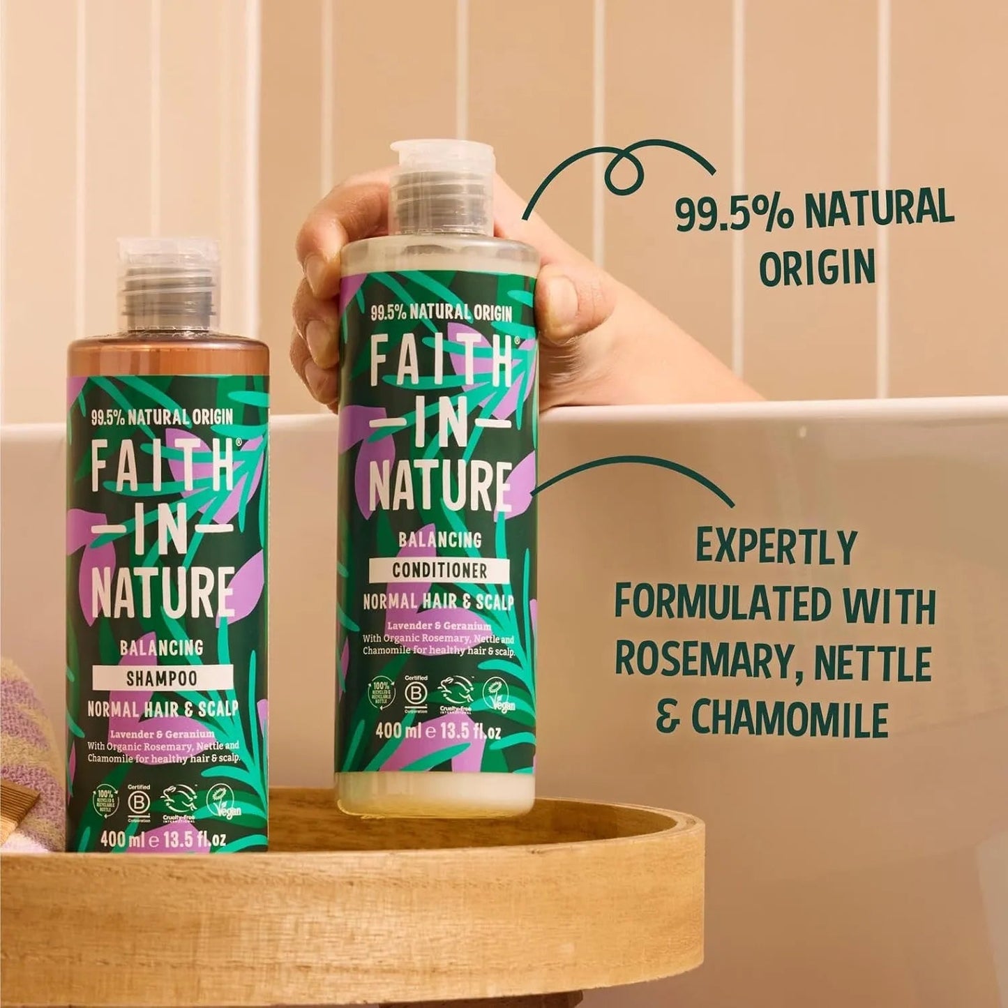 Lavender & Geranium Conditioner 400ml - Faith in Nature - Conditioner - Faith in Nature