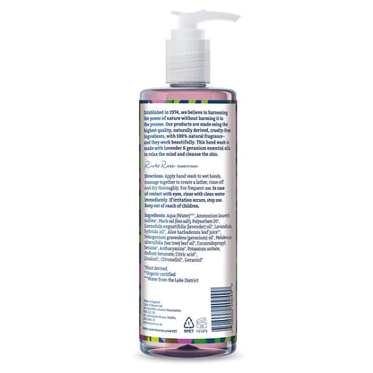 Lavender & Geranium Handwash 400ml - Faith in Nature - Hand Wash - Eco Natural Products