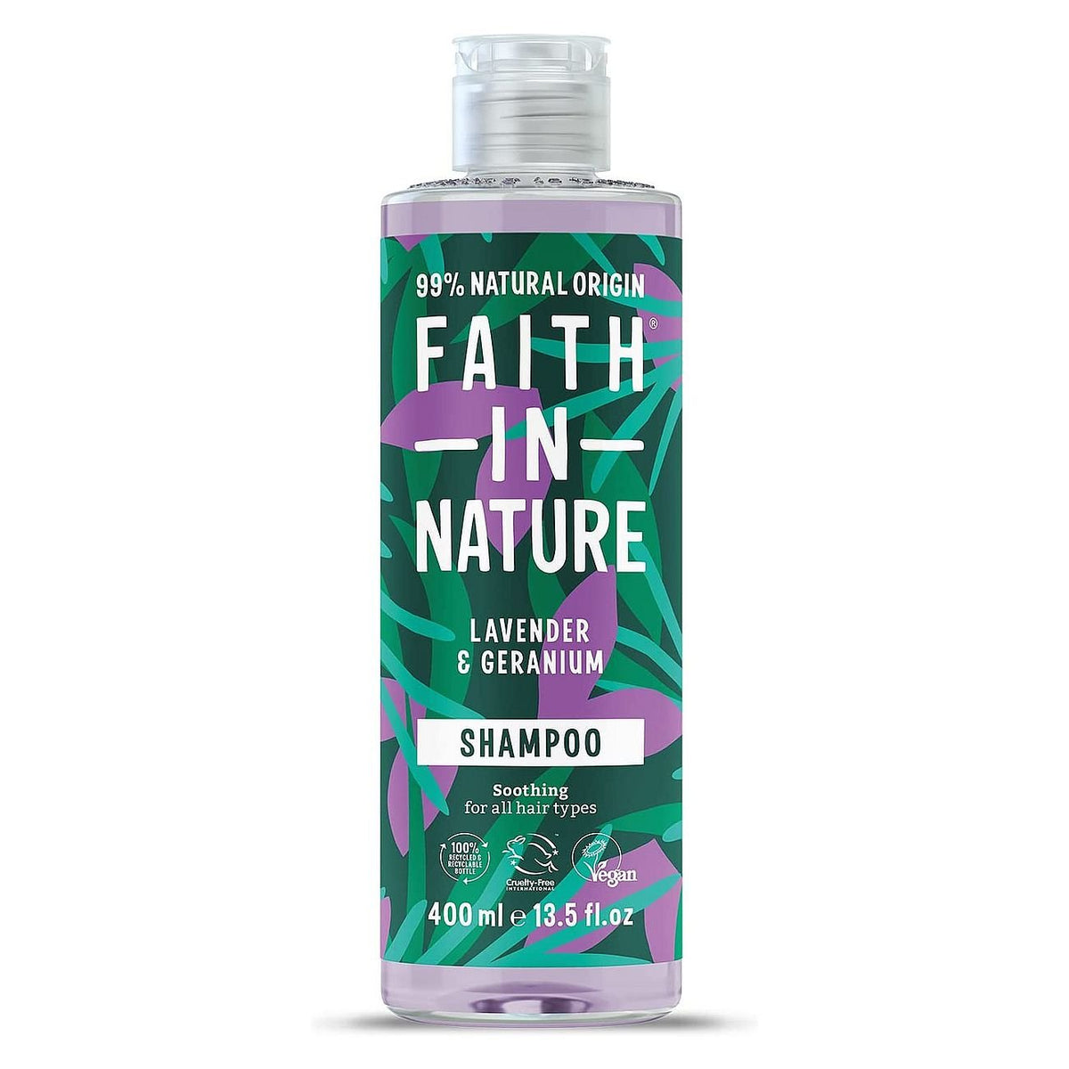 Lavender & Geranium Shampoo 400ml - Faith in Nature - Shampoo - Eco Natural Products