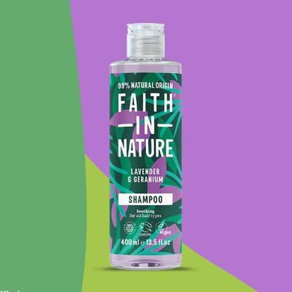 Lavender & Geranium Shampoo 400ml - Faith in Nature - Shampoo - Eco Natural Products