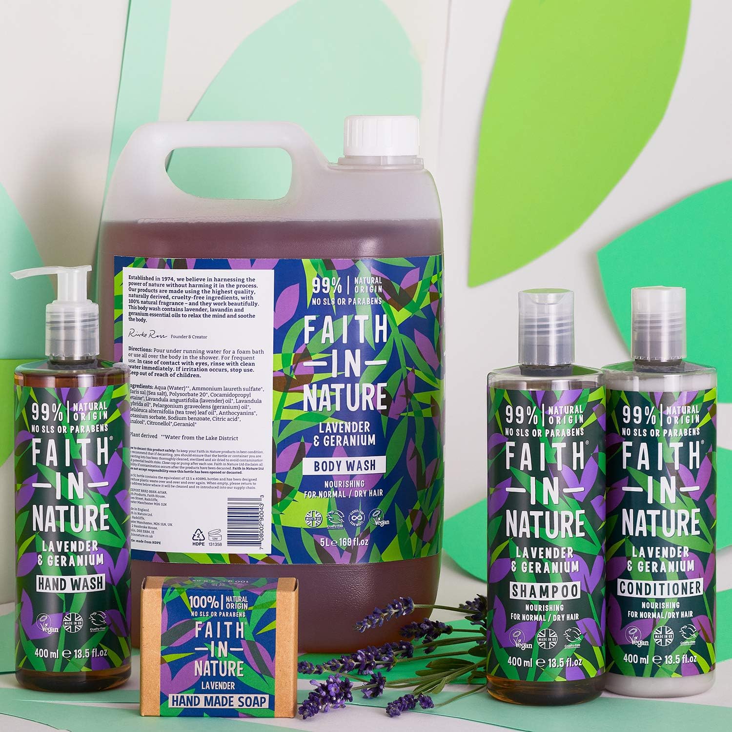 Lavender & Geranium Shampoo Bar 85g - Faith in Nature - Shampoo - Eco Natural Products