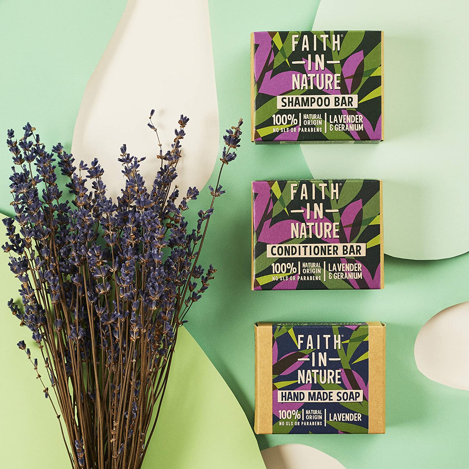 Lavender & Geranium Shampoo Bar 85g - Faith in Nature - Shampoo - Eco Natural Products