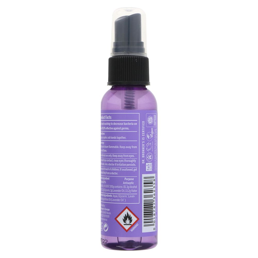 Lavender Hand Hygiene Spray 60ml - Eco Natural Products - Dr. Bronner - Sanitiser