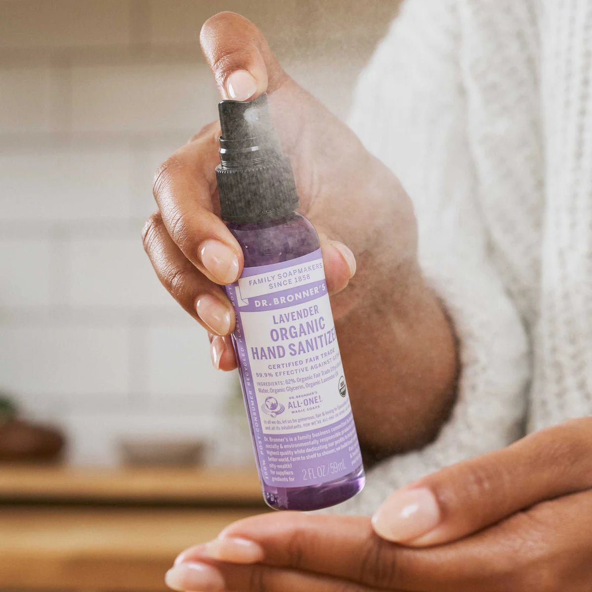 Lavender Hand Hygiene Spray 60ml - Dr. Bronner - Sanitiser - Eco Natural Products