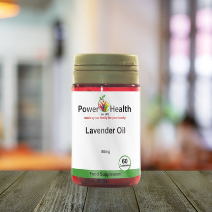 Lavender Oil 80mg 60 Capsules - Power Health - Food Supplement - Eco Natural Products