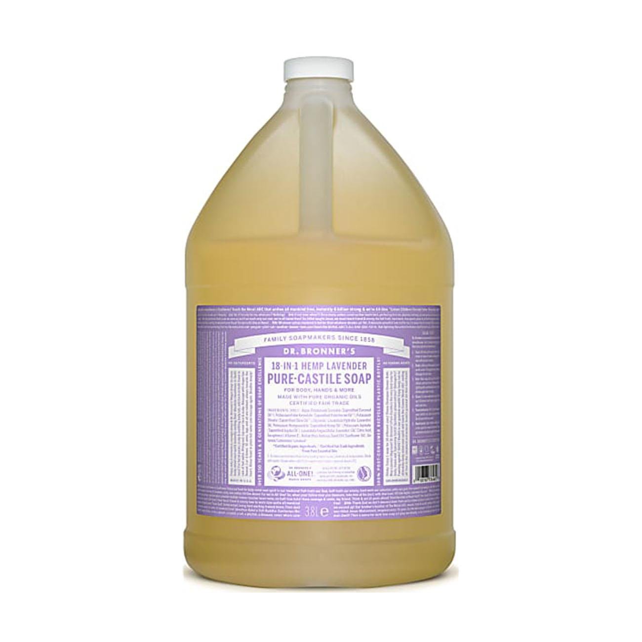 Lavender Pure - Castile Liquid Soap 3.8L - Eco Natural Products - Dr. Bronner - Liquid Soap