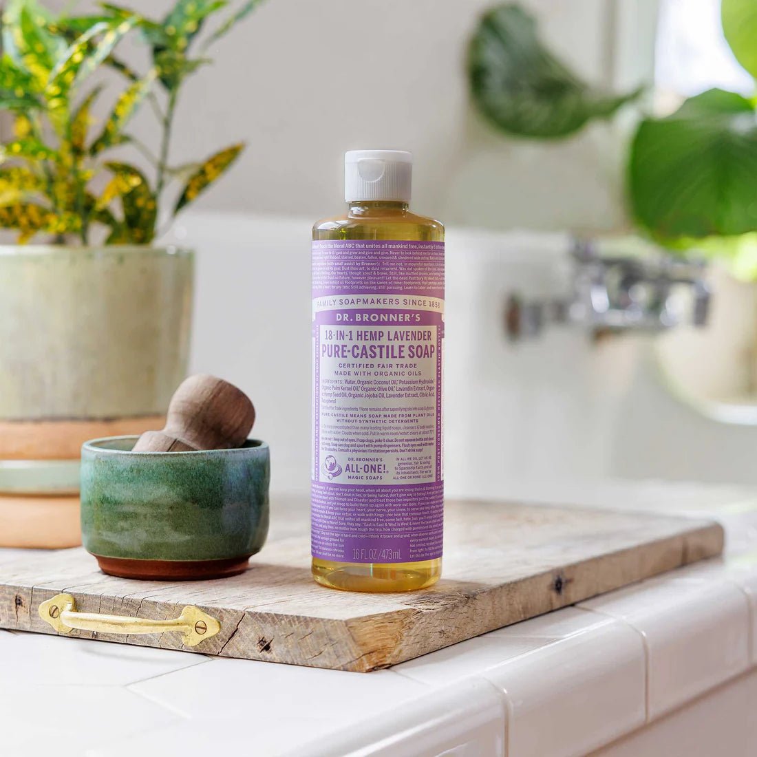 Lavender Pure - Castile Liquid Soap 473ml - Eco Natural Products - Dr. Bronner - Liquid Soap