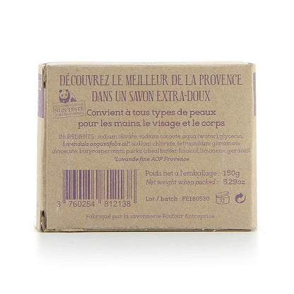 Lavender Soap 99% Natural Palm Oil Free 150g - FouFour - Savon de Marseille - Bar Soap - Eco Natural Products