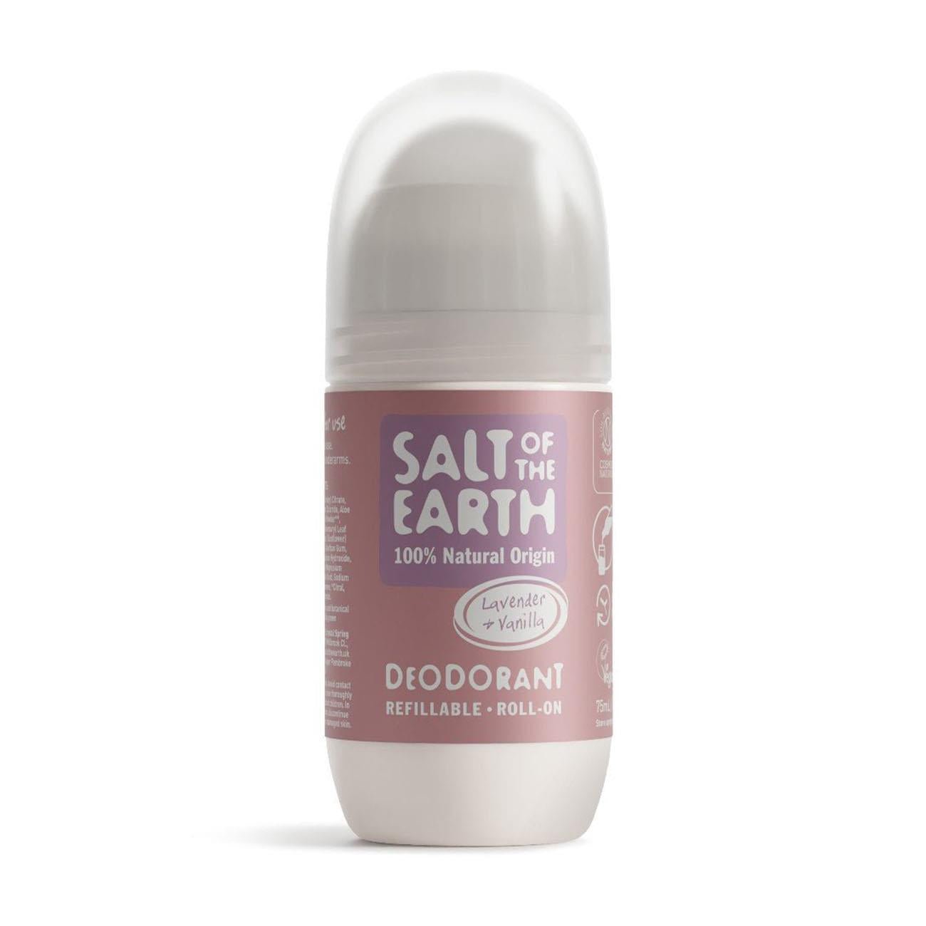 Lavender Vanilla Refillable Roll - On Deodorant 75ml - Eco Natural Products - Salt Of the Earth - Deodorant